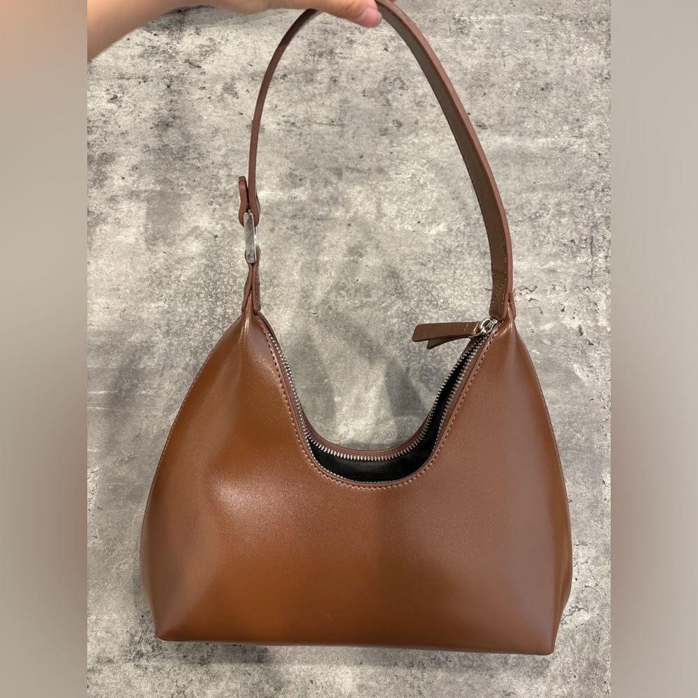 Brown Faux Leather Handbag